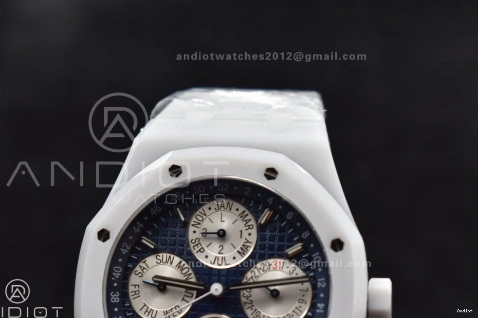 White Calendar Best Ceramic APSF Bracelet Edition 26579cb A5134 Oak Ceramic Perpetual on Royal 0425